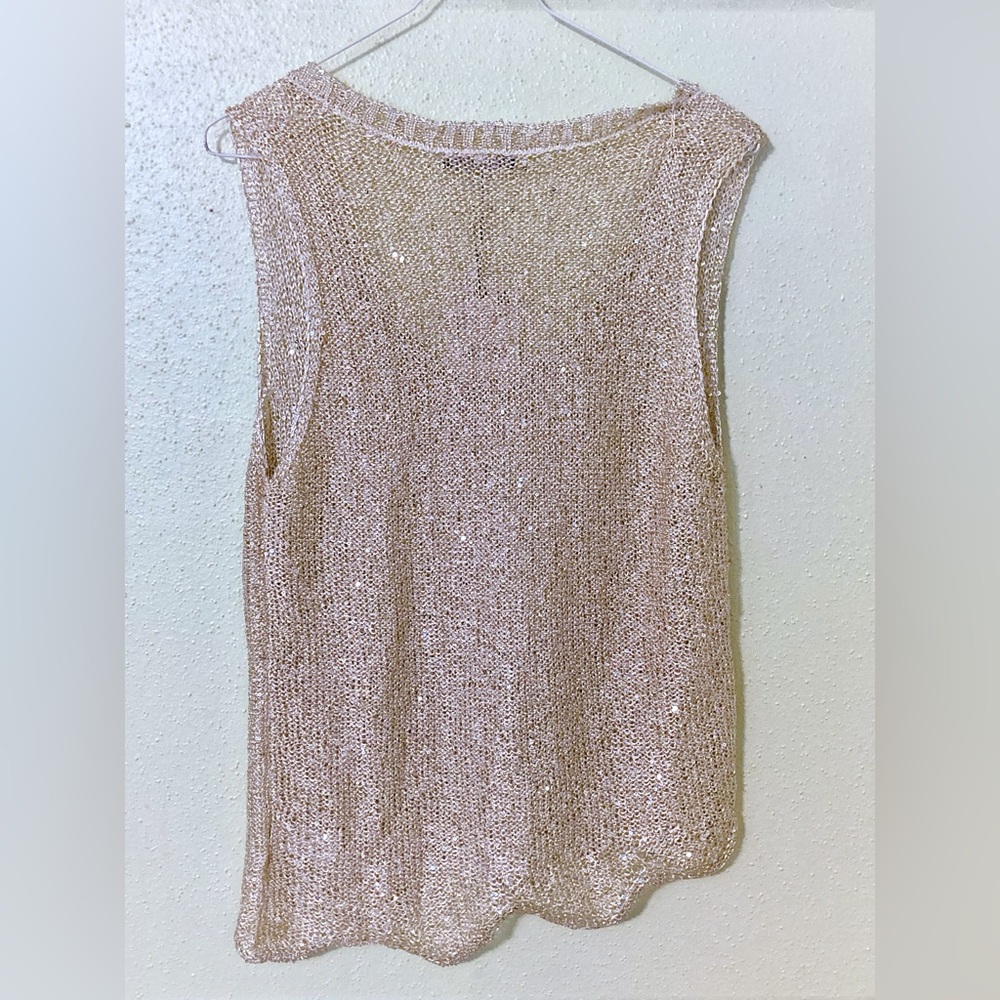Zara Gold Metallic Rhinestone Tank Top 7901/453/303 NWT - Picture 5 of 6